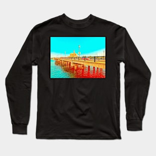 Colorful Bridge with blue sky and perspective Long Sleeve T-Shirt